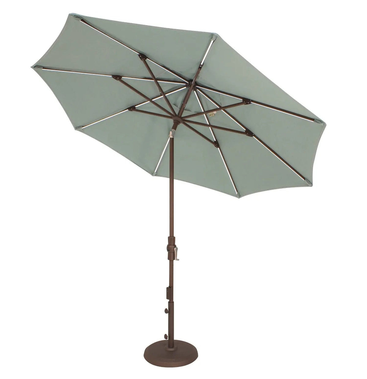 Treasure Garden 9' Starlux Collar Tilt Umbrella with Bronze Frame image 0