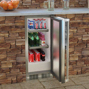 Marvel 15-Inch Outdoor Rated Refrigerator With Stainless Steel Door and Lock (Reversible Hinge) - MORE215SS31A image 3