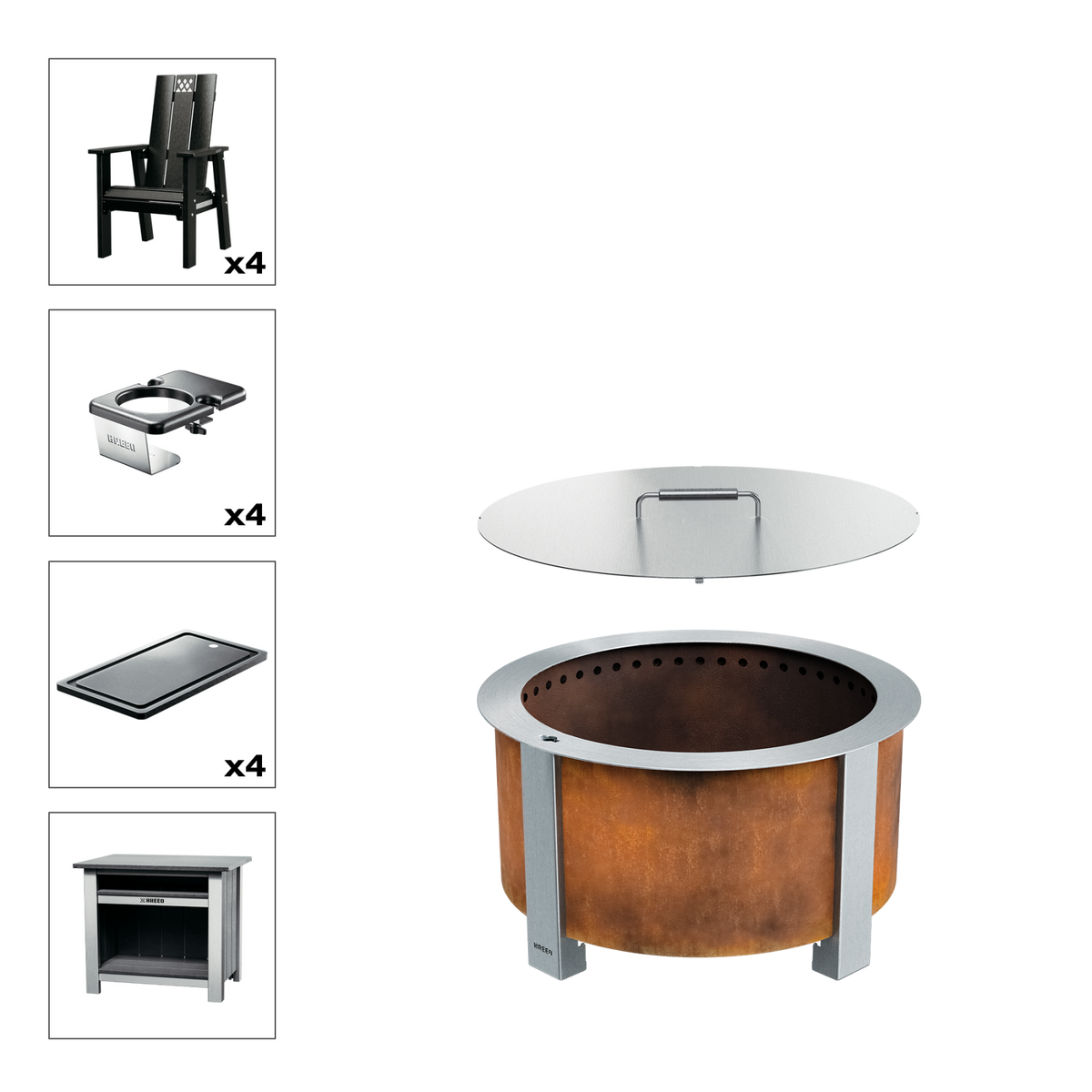 X Series Total Patio Fire Pit Bundle image 0