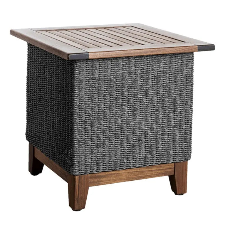 Jensen Outdoor Coral Square Side Table in Gray Weave image 0
