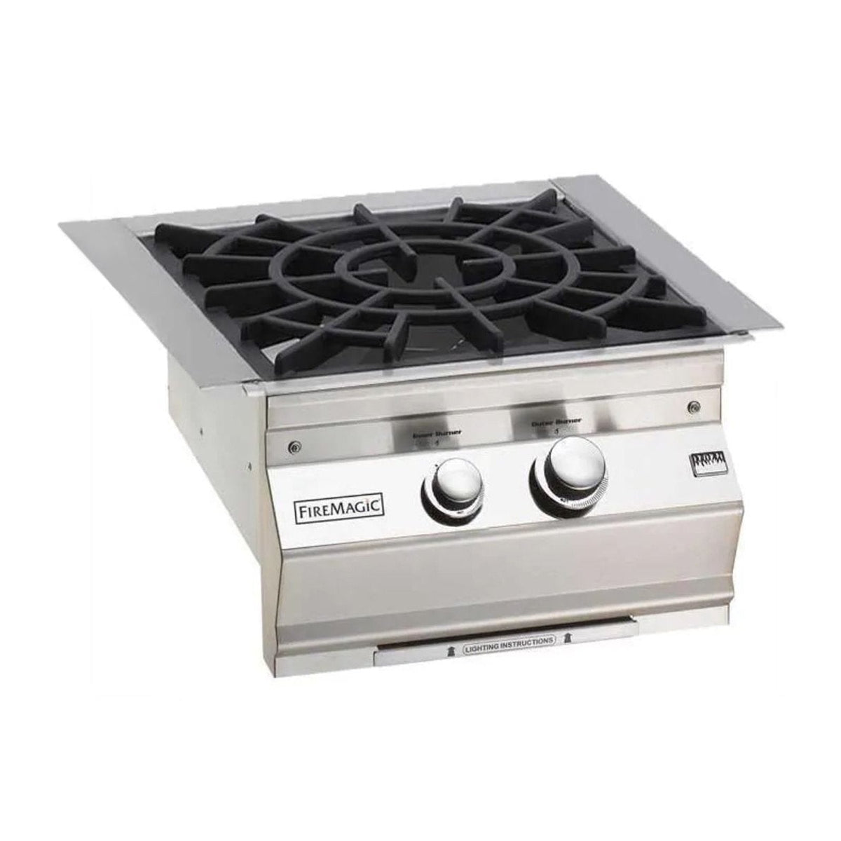 Fire Magic Classic Natural Gas Built-In Power Burner w/ Porcelain Coated Cast Iron Cooking Grids and Lid - 19-KB2N-0 image 0