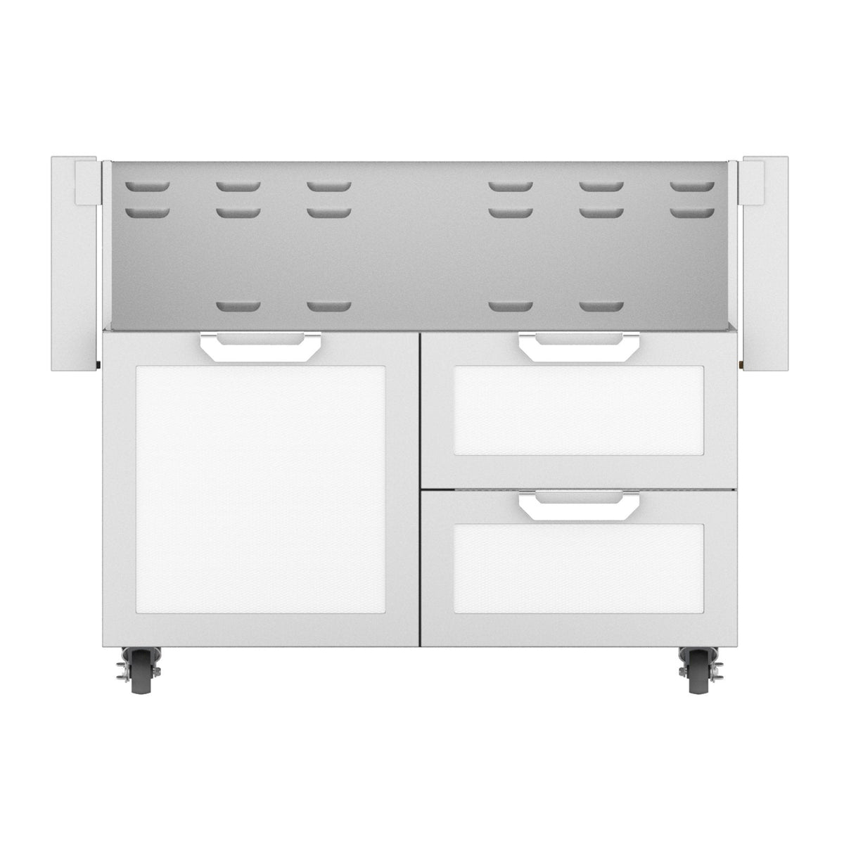 Hestan 42-Inch Double Drawer and Door Grill Cart in White - GCR42-WH image 0